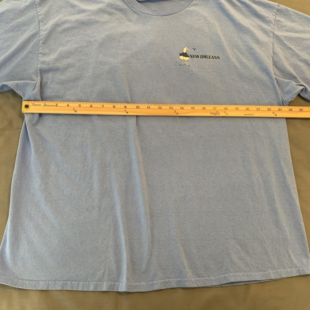 Gildan Fat Bottomed Gulls Shirt Mens 2XL Blue New Orleans Graphic Tee T-Shirt - Picture 6 of 9